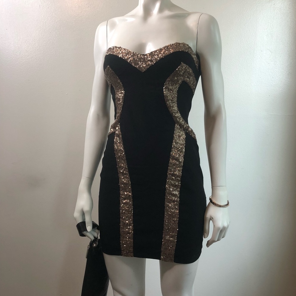 Perfect Holiday Dress! Black/rose gold Arden B
